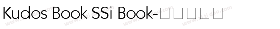 Kudos Book SSi Book字体转换